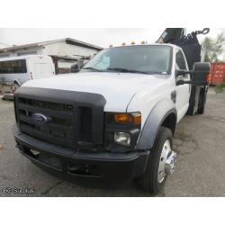 Q-1013: 2009 Ford F550 XL SD 4x4 with Hiab 060 Crane – 138840 kms