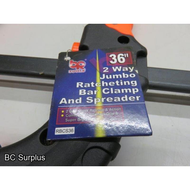 Q-374: Bar Clamps – 36 Inch – Unused – 3 Items