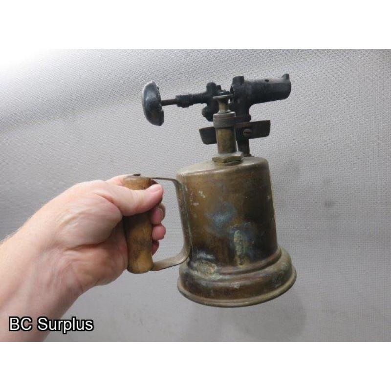 Q-69: Vintage Brass Blow Torches – 3 Items