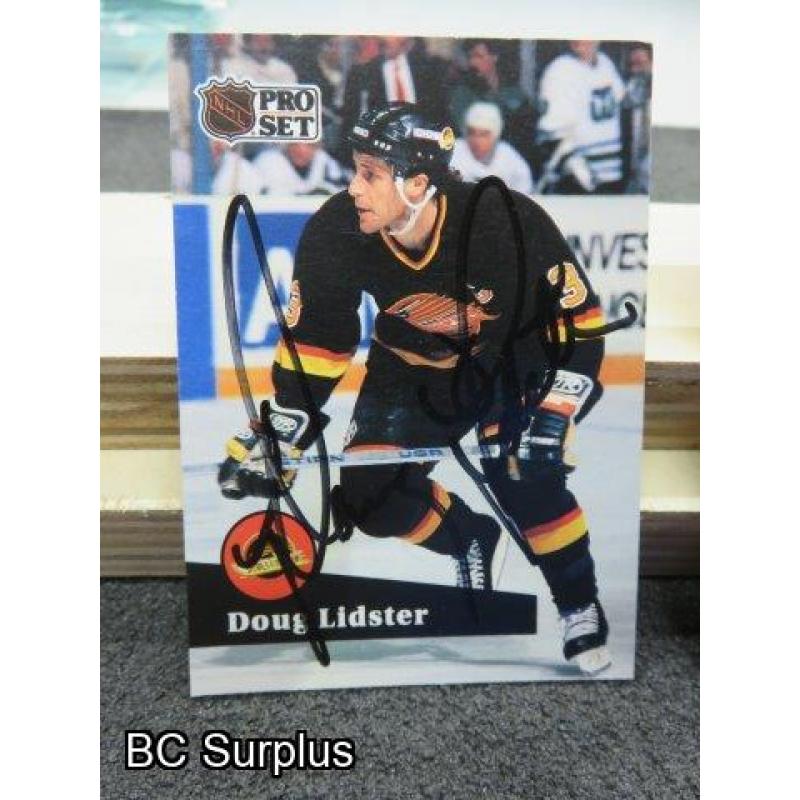 Q-11: Autographed Doug Lidster Hockey Cards – 2 Items