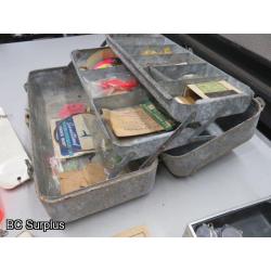 Q-89: Metal Fishing Tackle Boxes & Contents – 2 Items