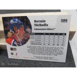 Q-14: Autographed Bernie Nicholls Hockey Cards – 4 Items