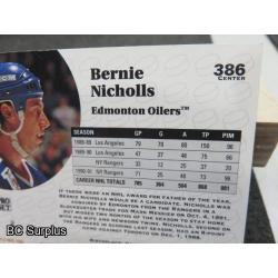 Q-14: Autographed Bernie Nicholls Hockey Cards – 4 Items