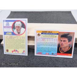 Q-3: Autographed Lumme & Valk Hockey Cards – 2 Items