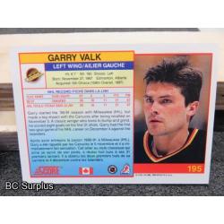 Q-3: Autographed Lumme & Valk Hockey Cards – 2 Items