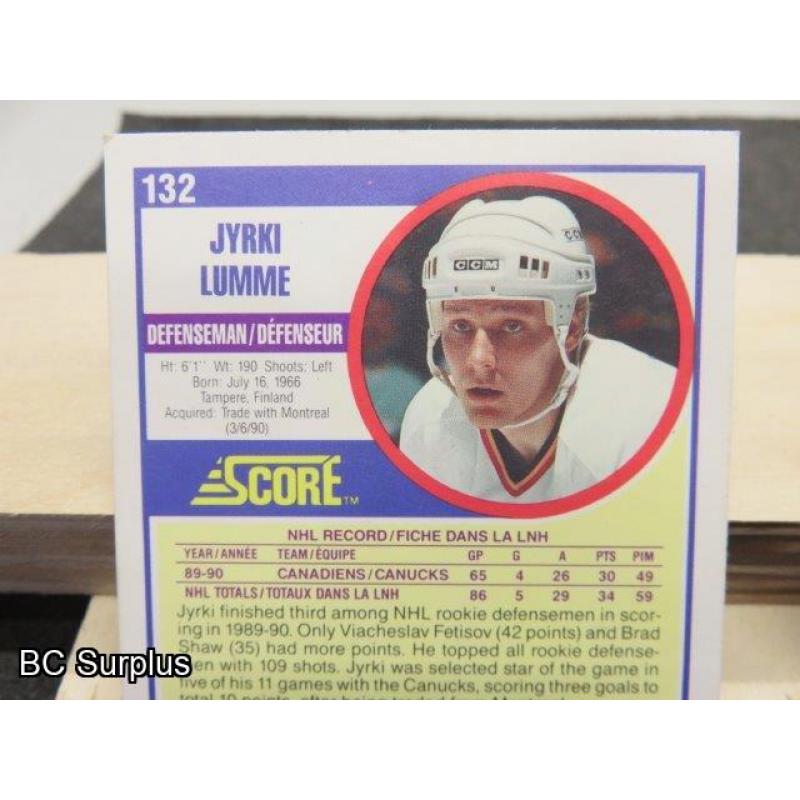 Q-3: Autographed Lumme & Valk Hockey Cards – 2 Items