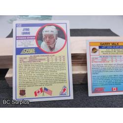 Q-3: Autographed Lumme & Valk Hockey Cards – 2 Items