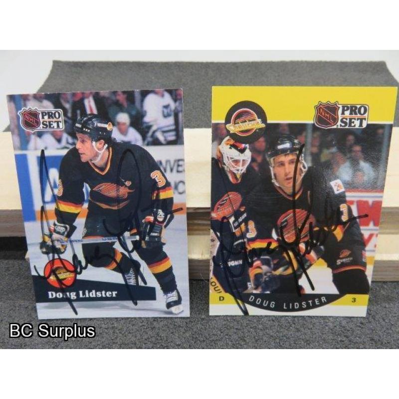 Q-4: Autographed Doug Lidster Hockey Cards – 2 Items