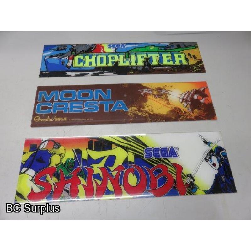 Q-30: Sega Video Game Headers – Various – 3 Items