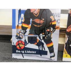 Q-4: Autographed Doug Lidster Hockey Cards – 2 Items