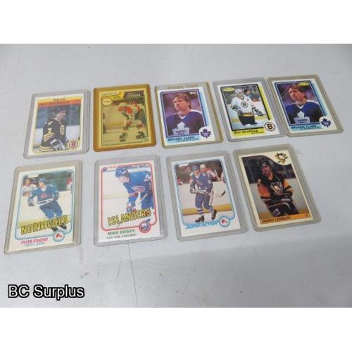 Q-44: Hockey Cards – 1980 to 1986 – Various – 9 Items