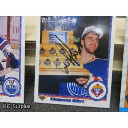 Q-6: Autographed Bill Ranford Hockey Cards – 3 Items