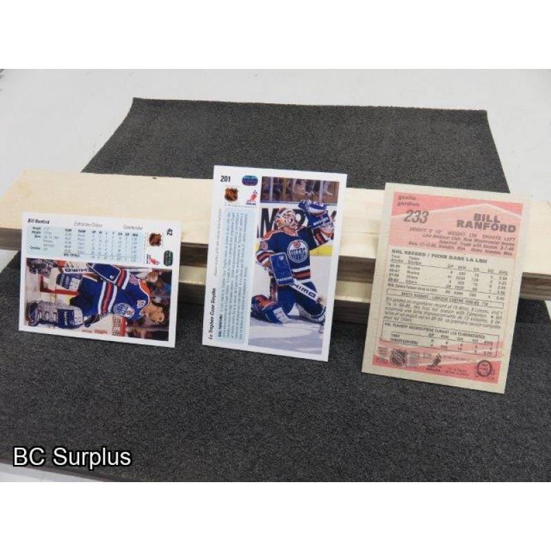 Q-6: Autographed Bill Ranford Hockey Cards – 3 Items