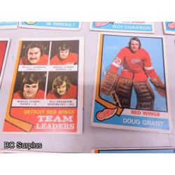 Q-49: Buffalo & Detroit Hockey Cards – 1972 to 1974 – 29 Items