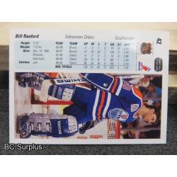 Q-6: Autographed Bill Ranford Hockey Cards – 3 Items