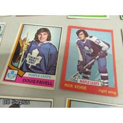 Q-51: Hockey Cards – 1972 to 1975 - Various Teams – 45 Items