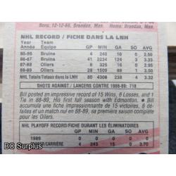 Q-6: Autographed Bill Ranford Hockey Cards – 3 Items