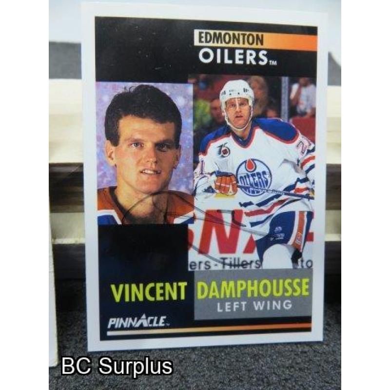 Q-7: Autographed Damphousse & Klima Hockey Cards – 3 Items