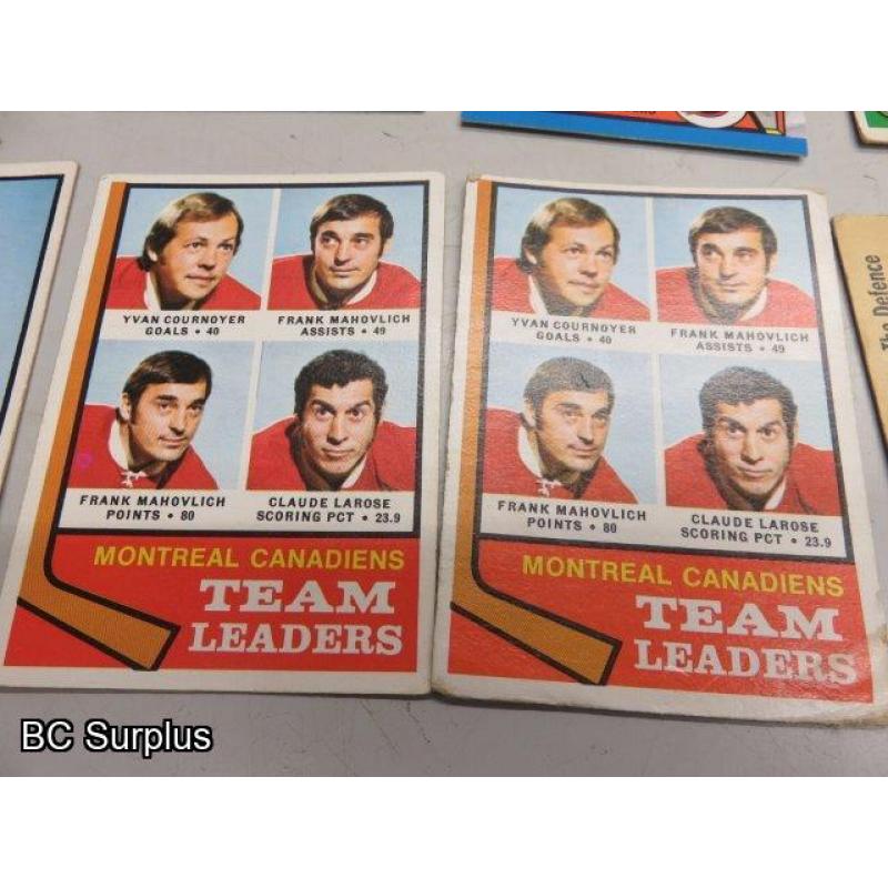 Q-53: Hockey Cards – 1972 to 1989 – Various Teams – 43 Items