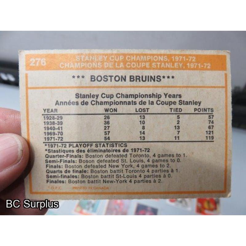 Q-54: Hockey Cards – 1970 to 1984 – Various Teams – 23 Items