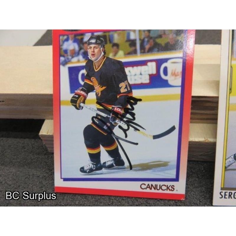 Q-9: Autographed Sergio Memesso Hockey Cards – 2 Items