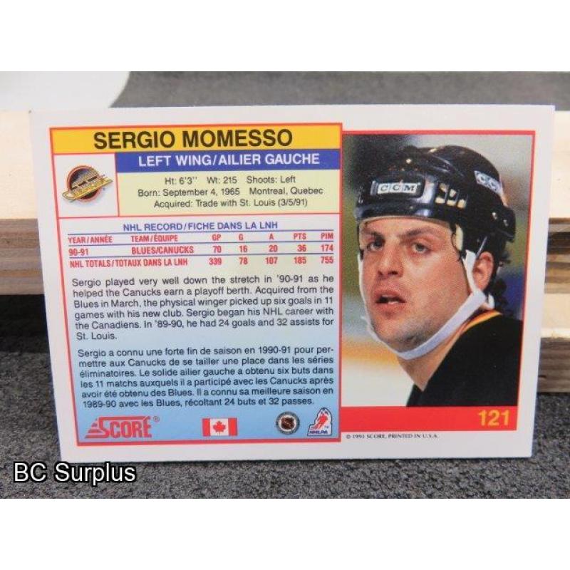 Q-9: Autographed Sergio Memesso Hockey Cards – 2 Items