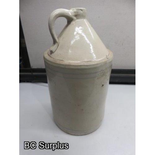 Q-67: Clay Crock Jug – 5 Gallon