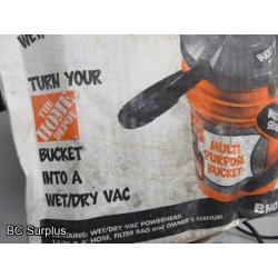 Q-120: Home Depot Bucket Head Vacuum – Wet/Dry