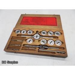 Q-129: Little Giant Tap & Die Set – Wooden Case – Vintage