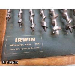 Q-130: Irwin & Cifall Wood Auger Drill Bits – 2 Sets – Vintage