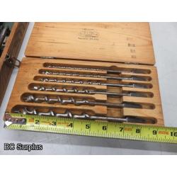 Q-130: Irwin & Cifall Wood Auger Drill Bits – 2 Sets – Vintage