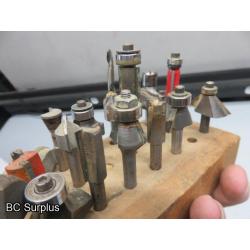 Q-132: Router Bits – 50+ Items – 1 Lot