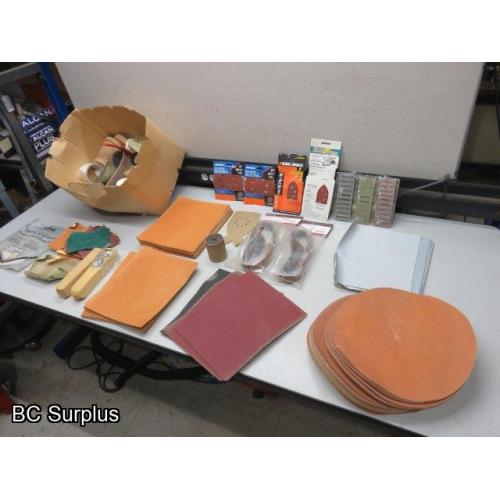 Q-148: Sand Paper & Sanding Discs – 1 Lot