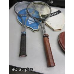 Q-184: Tennis; Badminton & Ping-Pong Rackets – 11 Items