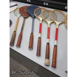 Q-184: Tennis; Badminton & Ping-Pong Rackets – 11 Items