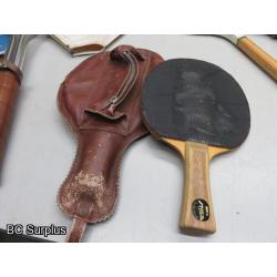 Q-184: Tennis; Badminton & Ping-Pong Rackets – 11 Items