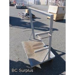 Q-236: Heavy Duty Steel-Framed Lumber Cart