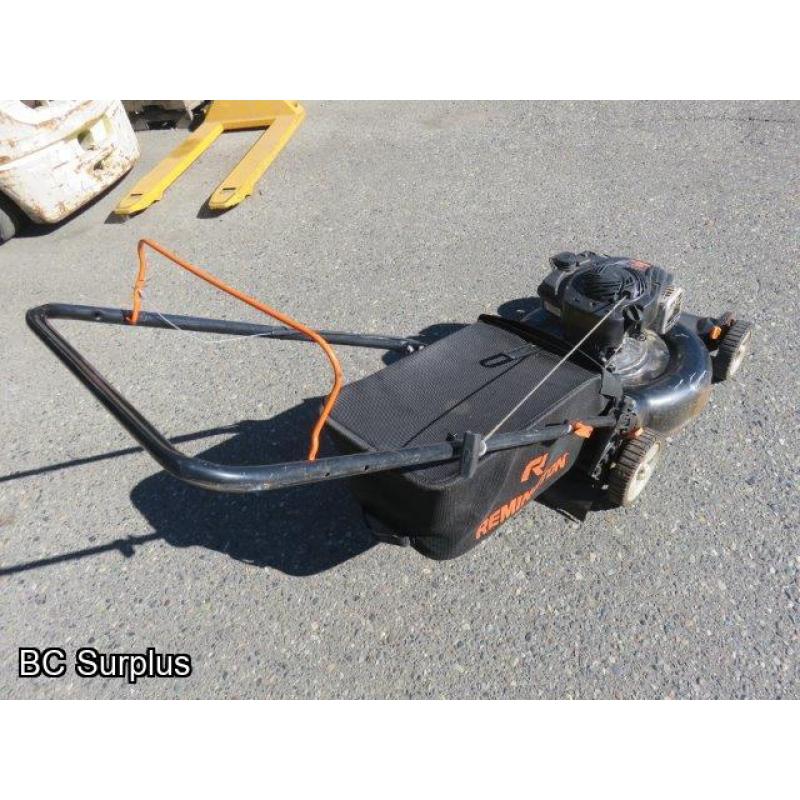 Q-262: Remington 140cc Rear Bag Mower