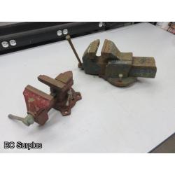 Q-281: Swivel & Solid Bench Vices – 2 Items