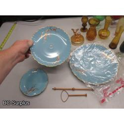 Q-265: Vintage Glassware & Bone China – 1 Lot