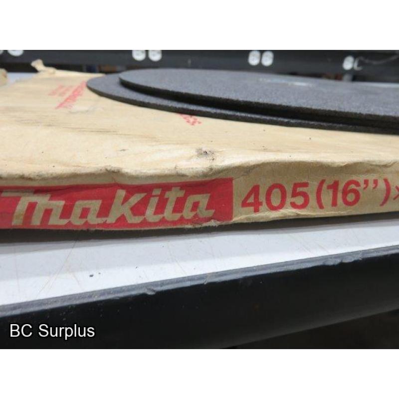 Q-286: Makita Abrasive Cut Off Wheels – 16 Inch – 2 Boxes