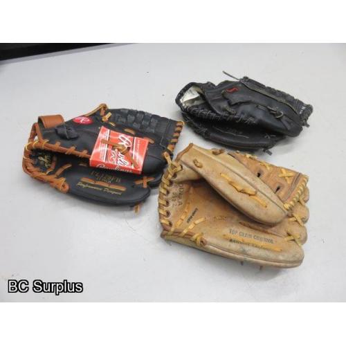 Q-266: Baseball Gloves – 3 Items