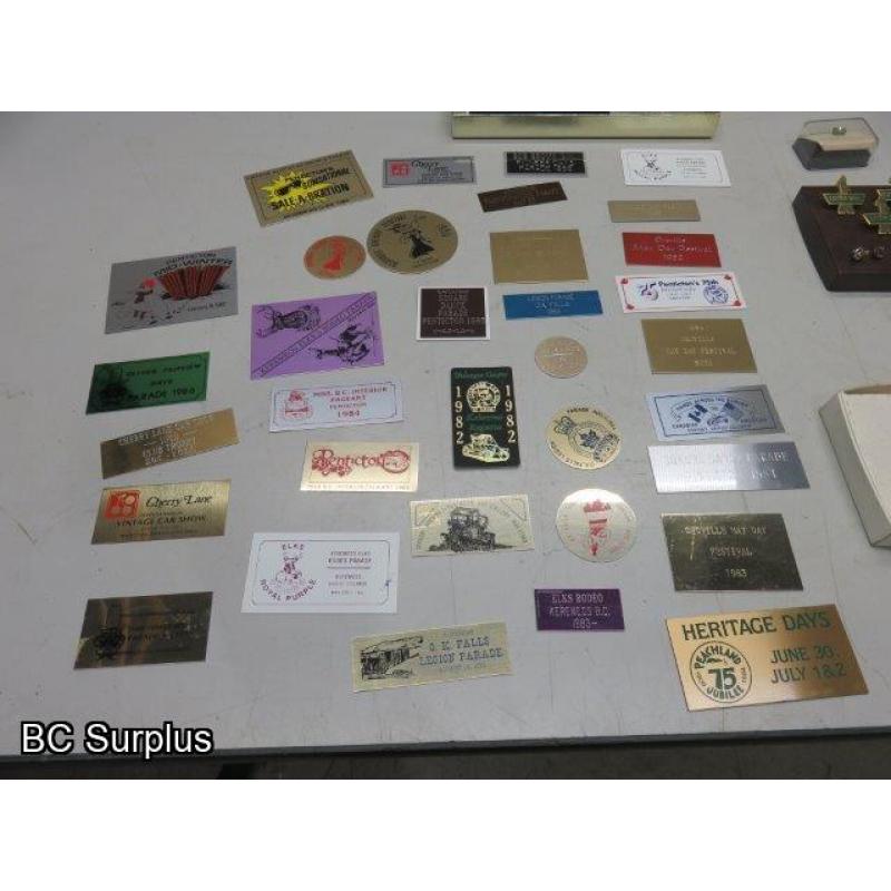 Q-294: IIHF Medals; Collectible Pins; Vintage Car Patches – 1 Lot