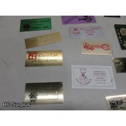 Q-294: IIHF Medals; Collectible Pins; Vintage Car Patches – 1 Lot