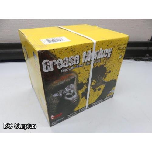 Q-201: Grease Monkey HD 8 mil Disposable Nitrile Gloves – L