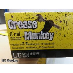 Q-207: Grease Monkey HD 8 mil Disposable Nitrile Gloves – L