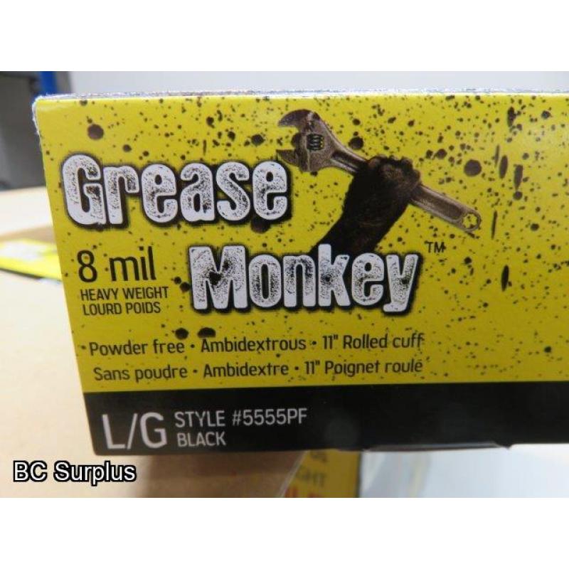 Q-204: Grease Monkey HD 8 mil Disposable Nitrile Gloves – L