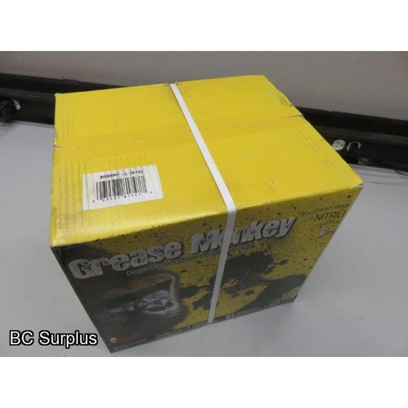 Q-207: Grease Monkey HD 8 mil Disposable Nitrile Gloves – L