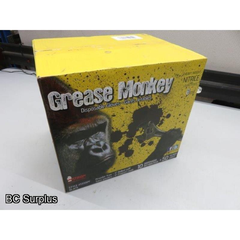 Q-105: Grease Monkey HD 8 mil Disposable Nitrile Gloves – L