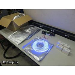 Q-341: LED Tape Lights – Blue – 12 Items